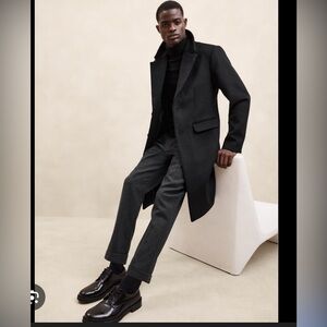 Banana Republic Men's Black Trench Coat